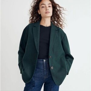 NWOT MADEWELL Brushed Wool Oversized Dorset Blazer Coat Jacket Women’s M
